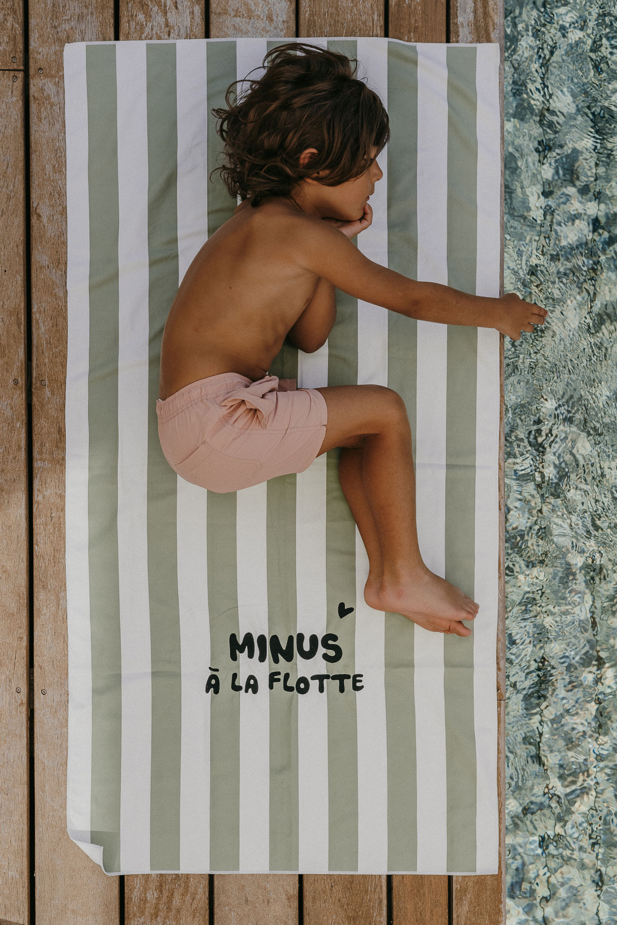 Serviette Minus à la flotte - vert