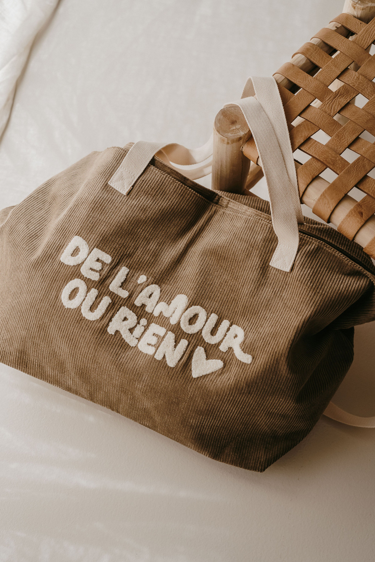 Sac XL velours - De l'amour ou rien